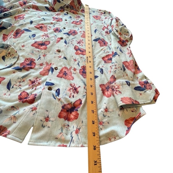 Emanuel Berg Modern Fit-17in neck-Size L/XL-Floral Print-Made in Poland - Picture 7 of 12